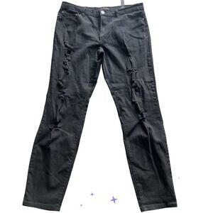 Silver Crush Denim Jeans Womens 15/16 Blue Stretch Straight Pockets Casual‎